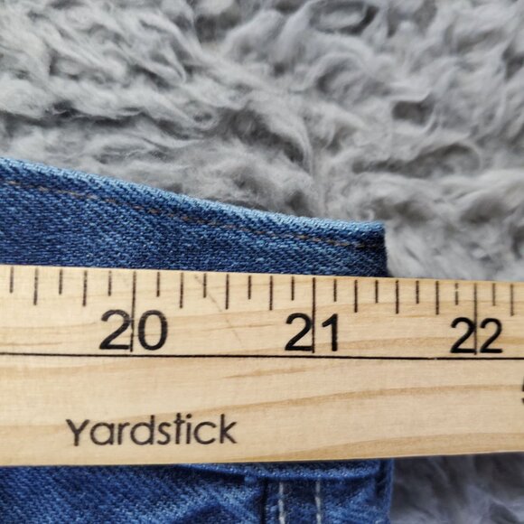 Levis Jeans Mens 42x32 Blue 569 Loose Straight Fit Denim Button Flap Pockets - Picture 6 of 12